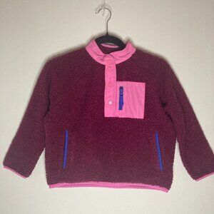 Girls Sherpa Pullover Size 7 New With Tags Purple  Colorful Sweater Sweatshirt